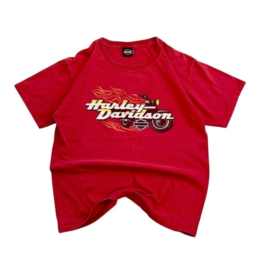 Harley-Davidson Youth Large Red Graphic T-Shirt Beartooth‎ Billings Montana L
